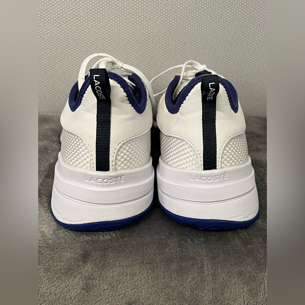 Lacoste AG-LT 21 men’s sneakers OrthoLite anti-microbial footbed. White blue 9.5 - Picture 6 of 12